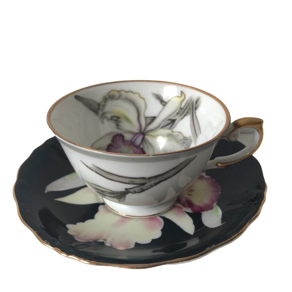 Vintage Grace China Charleston orchid‎ vine China cup and saucer Japan
